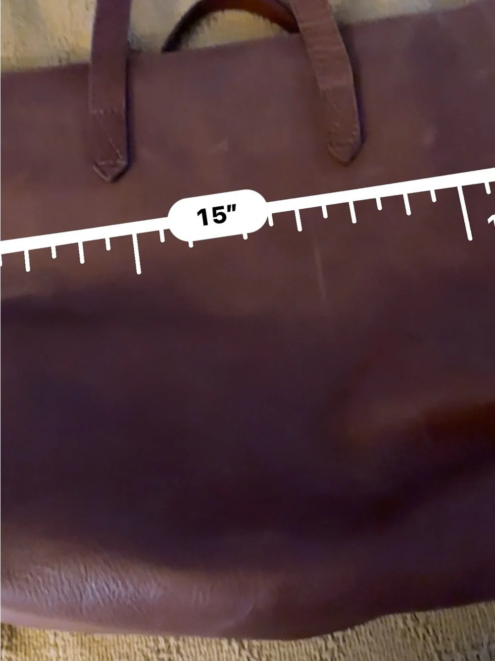 Madewell Leather Crossbody Tote in Plum